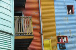 Colourful houses in the Boca district of Buenos Aires