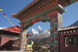 View of Ama Dablam from Thyangboche Monastery. Image by K Fry