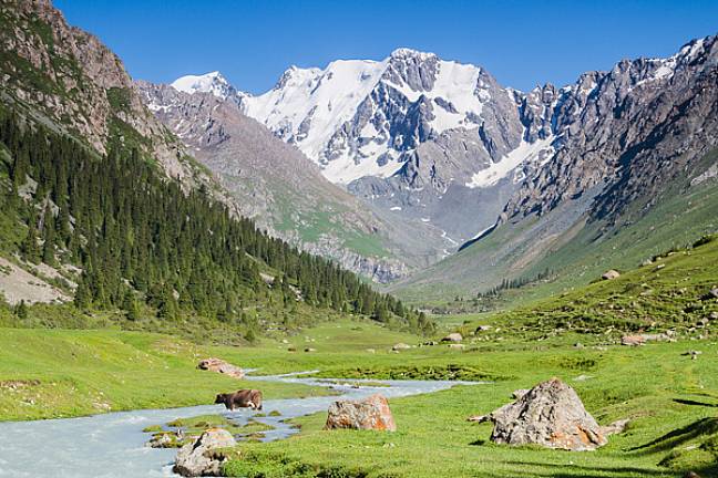 Tien Shan mountains Kyrgyzstan 600x400