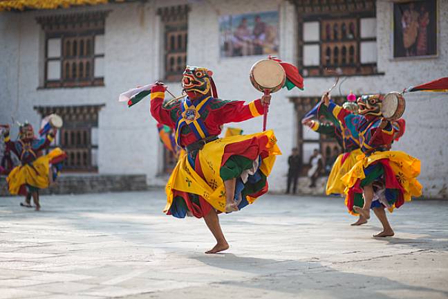Festival dancers Mongar Bhutan 600x400
