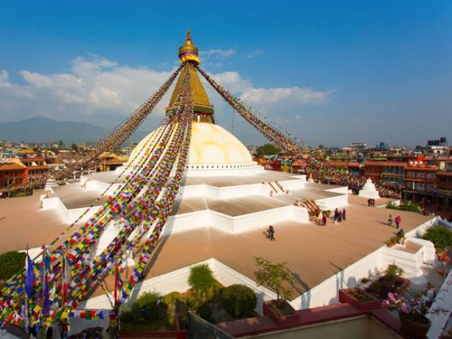 Choosing nepal holiday Boudhanath stupa kathmandu