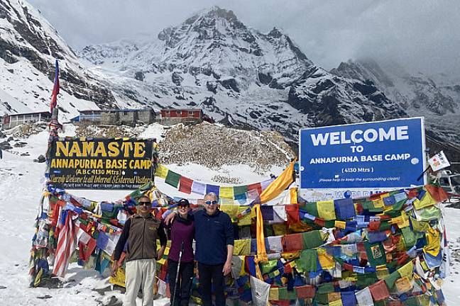 First time trekkers in Nepal ABC 600 X400