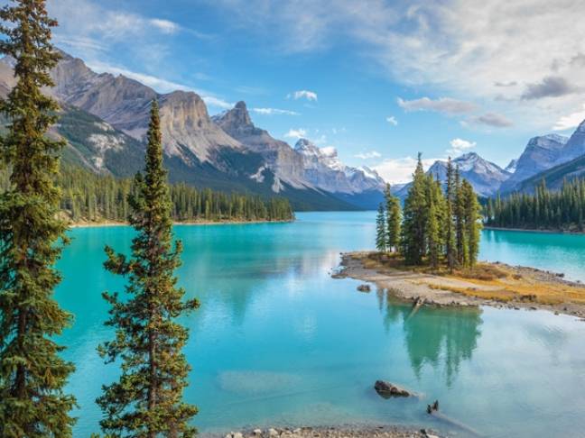 National Parks of north America Maligne Lake Jasper