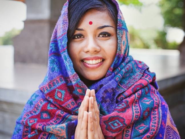Best places to visit nepal nepalese woman namaste