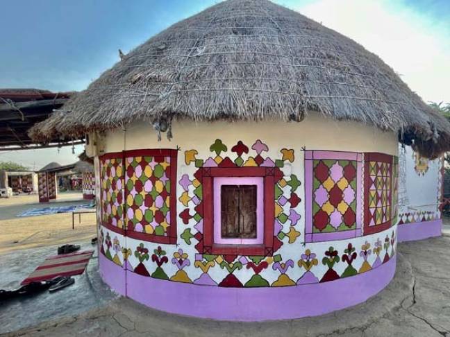 Colours of india gujarat Mud bhuja Bhirandiyara village Kutch