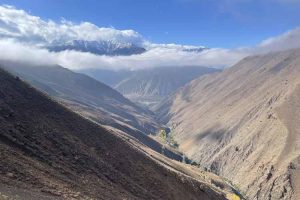 Stunning landscape driving ro Khujand in the Fann Mountain region of Tajikistan