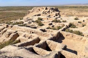 Ancient fortresses in the Kyzlkum Desert, Uzbekistan