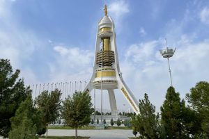 Neutrality Arch in Ashgabad, Turkmenistan