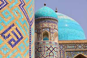 Brilliant blue domes in Samarkand