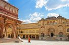 Golden triangle tour india amber fort jaipur courtyard