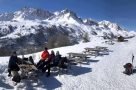 Lunch break at a mountain hut