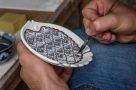 Hand painting ceramics, Fergana Valley, Uzbekistan