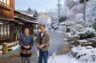 Winter on the nakasendo trail japan couple in post town 1200x800