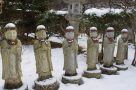 Sacred statues in the snow