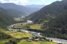 River flowing through the Punakha Valley