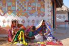 The colourful local women in the village of Bhurj,