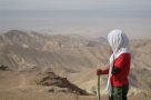On trek, view across to Megev Desert