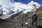 Steve with Gangkar Punsum in the distance