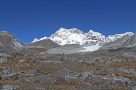 View of Gangkar Punsum on trek to col, Zhigeyphu Valley