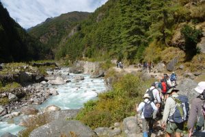 On trek to Namche Bazaar. Image by L. Walker