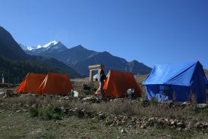 Campsite in the Mountains near Phuksundo Lake. Image by N Morgan