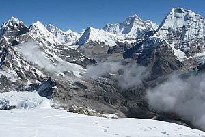Descending Mera Peak. Image by J Brine