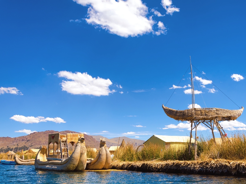 Reed boats, Lake Titicaca