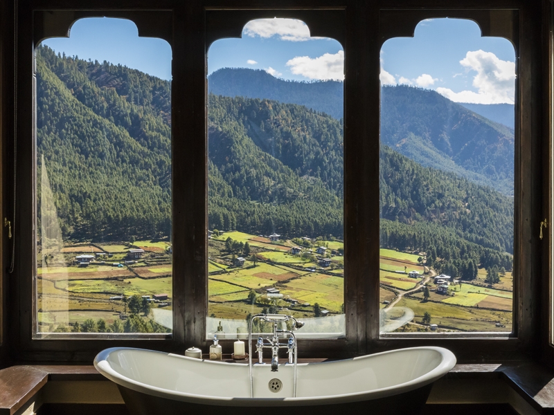 Bath with a view @gangteylodge