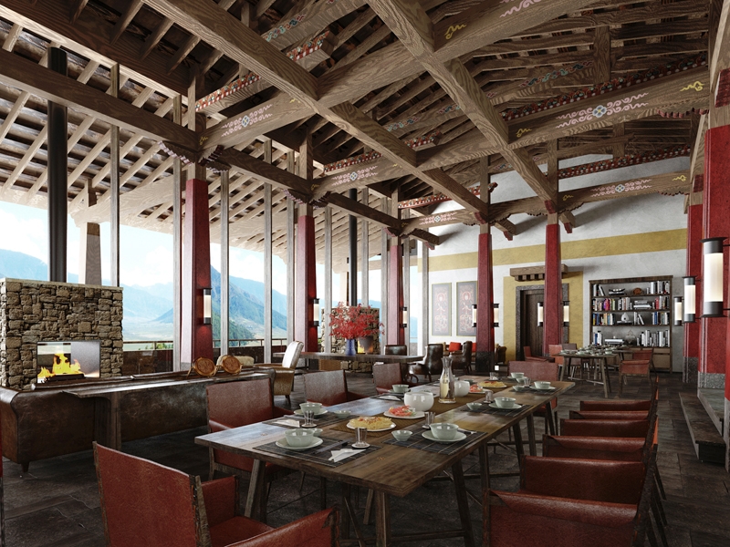 The dining area @gangteylodge