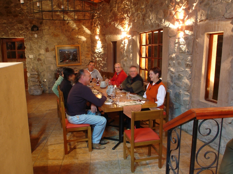Dining at Huayrac Lodge