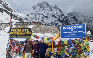 First time trekkers in Nepal