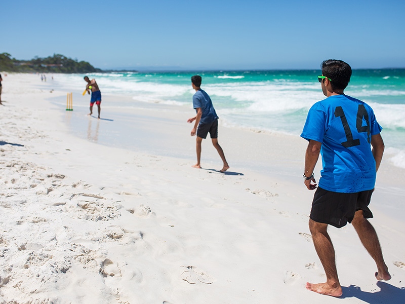 Watch a game of cricket