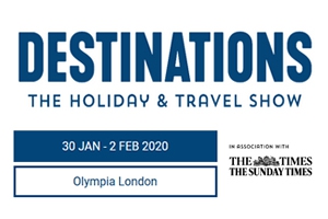 Join us at Destinations: The Holiday & Travel Show 2020 - free tickets available